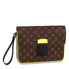 Buy Louis Vuitton S Lock A4 Pouch Yellow for Men - Original