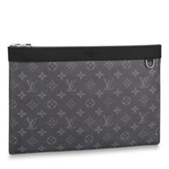 Men's Louis Vuitton Gray DISCOVERY POCHETTE - Outlet Edition