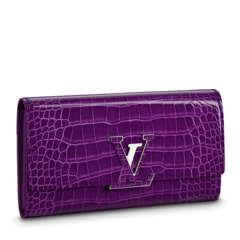 Women's Amethyste Purple Louis Vuitton Capucines Wallet at Outlet Prices