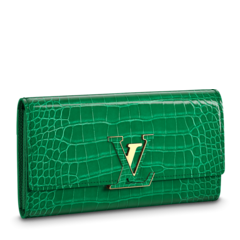 Shop the Original Louis Vuitton Capucines Wallet for Women at our Outlet - Emeraude Green