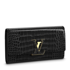 New Louis Vuitton Capucines Wallet Black - Perfect Gift for Her