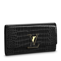 New Louis Vuitton Capucines Wallet Black - Perfect Gift for Her