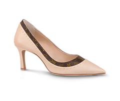 Women's New Original Louis Vuitton Signature Pump Nude Pink