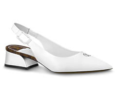 Buy Louis Vuitton White Magnetic Slingback Pumps - Women's New