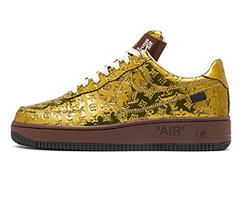 The Louis Vuitton AIR FORCE 1 Low Virgil Abloh in Metallic Gold for Women - On Sale Now!