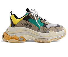 Balenciaga x Gucci Triple S - The Hacker Project Beige Green Yellow for Women - On Sale Now!