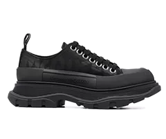A. McQueen Graffiti-logo Tread Slick Sneakers - Black