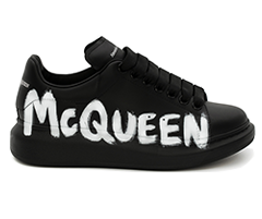 New Alexander McQueen Graffiti Oversized Sneaker in Black/White for Men - Shop Now!