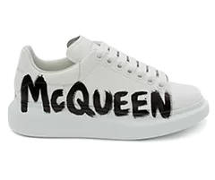 A. McQueen Oversized Graffiti White/black