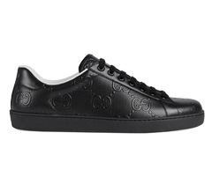 Men's Gucci Ace GG Supreme Sneakers - Black | Outlet Sale