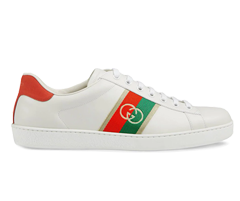 Gucci Leather Ace Sneakers White/Red/Green - The original, new buy for men.