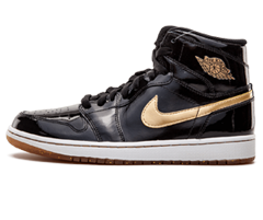 Alt -  Buy New Air-Jordan 1 Retro High OG - Black/Metallic Gold Shoes For Men