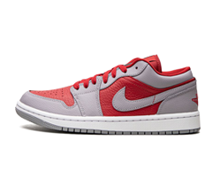 Outfit yourself in the Air Jordan 1 Low SE in Gym Red, Cement Grey, and Black - Perfect for her!