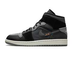 Women: Buy Original Air Jordan 1 Mid SE CRAFT Inside Out - Black