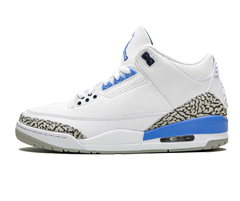 Men's Buy: Air Jordan 3 Retro - UNC White/Valor Blue-Tech