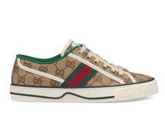 Buy original GG Gucci Tennis 1977 sneakers for men in beige & ebony