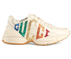 Buy Gucci Rhyton glitter sneaker for men at outlet sale.