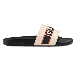 Outlet Sale - Gucci Stripe Rubber Slide Sandal for Women