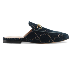 Buy Outlet New Gucci Princetown GG Velvet Slipper for Women