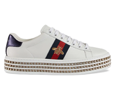 Mens Gucci Ace Sneaker With Crystals - Buy Now