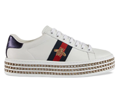 Buy Women's Gucci Ace Sneaker with Crystals - Outlet Sale