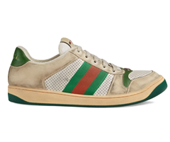 Gucci Screener Men's Sneaker in Outlet Vintage Distressed Effect