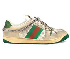 Buy New Gucci Screener Distressed Sneakers With Crystals for Women