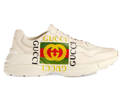 Buy stylish Gucci Ivory Rhyton Logo Leather Sneakers for men - original items