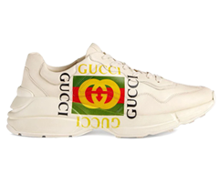 Buy Gucci Ivory Rhyton Logo Leather Sneaker for Women - Original.