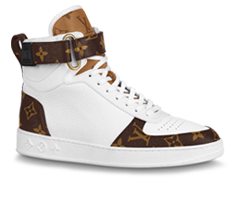 Outlet Louis Vuitton Boombox: Women's Sneaker Boot in White Patent Monogram Canvas