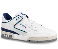 Shop the Louis Vuitton Trainer Sneakers White Blue Men's Outlet Sale - Original Brand