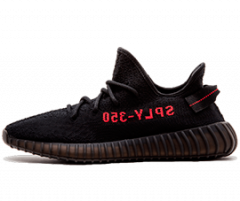 Stylish Yeezy Boost 350 V2 Bred Core Black Red Sneakers for Men - Sale, Original