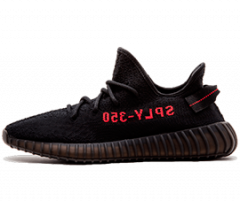 Women's Yeezy Boost 350 V2 Bred Core Black Red Original Sale