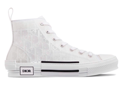 Dior High-Top White Oblique Canvas - Sale Men's Shoe