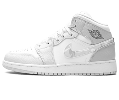 Buy Original Air Jordan 1 Mid SE GS - Grey Camo Swoosh for Women