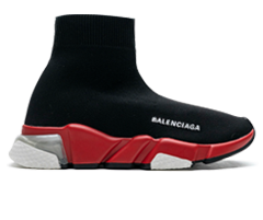 Buy Women's Balenciaga Speed Clear Sole Black Red from Outlet