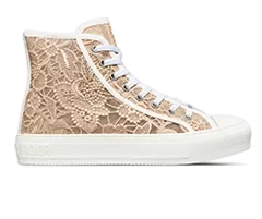 Dior High-Top Gold-Tone D-Lace Macramé Motif