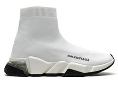 Buy Balenciaga Speed Clear Sole White Black for Men - New.
