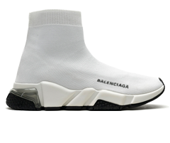 Balenciaga Speed Clear Sole White Black Women's - Buy Now