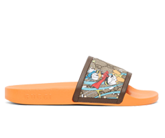 Orange Disney Edition GG Supreme Donald Duck Sandals for Men - New & On Sale Now!