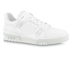 Buy Calf Leather Louis Vuitton Trainer Sneaker - White- Original Men's Shoes