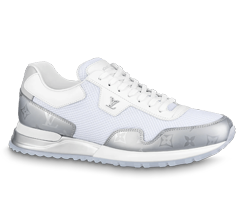 Louis Vuitton Run Away Sneaker - White Mesh and Monogram Metallic Canvas, Outlet