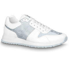 Women's Louis Vuitton Run Away Sneaker - White, Iridescent textile and calf leather - Sale!