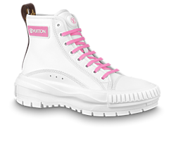 LV Squad Sneaker Boot White/Pink for Women - Original