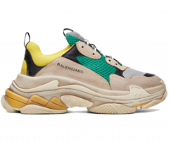 Women's Balenciaga Triple S -Trainers in Green and Yellow- Outlet Quality