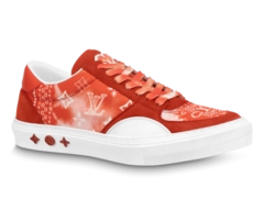 Men's New LV Ollie Sneaker in Orange on Sale Now!