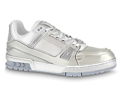 Sale on New LV Trainer Sneaker Silver for men