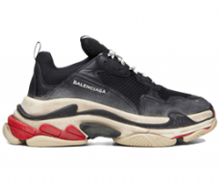 Balenciaga Triple S Trainers for Women - Black & Red Color Scheme - Buy Now!