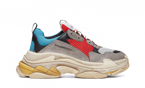 balenciaga triple s blue red