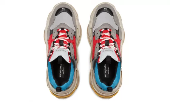 Balenciaga Triple S Stylish Trainers Red / Blue for Women